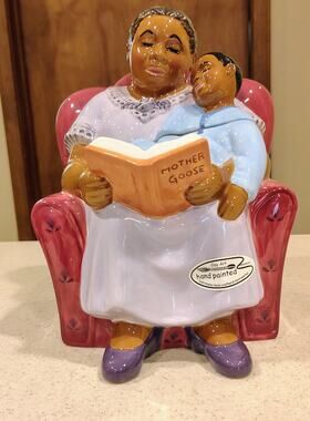 Vintage Clay Art Bedtime Story Cookie Jar 1999 Mother Goose New in Box